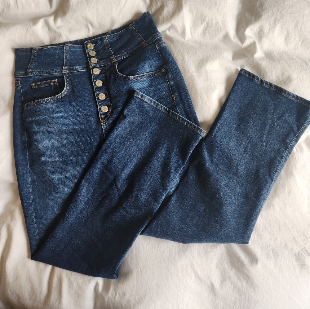 Veronica Beard Cassandra Corset Extra High Rise Jeans